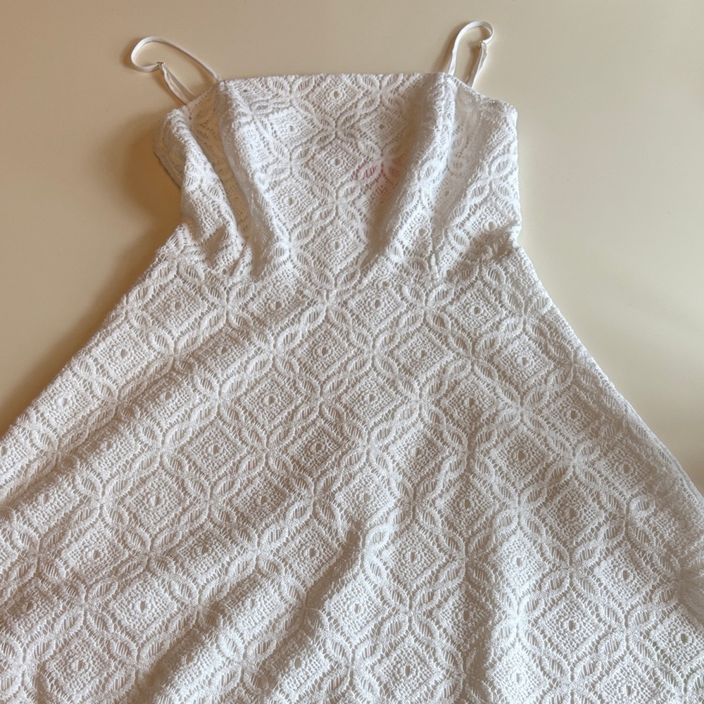 Lilly Pulitzer White Textured A-line Mini Dress